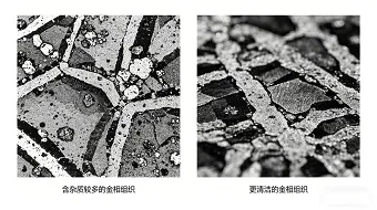 Microstructure comparison of steel with different deoxidizers