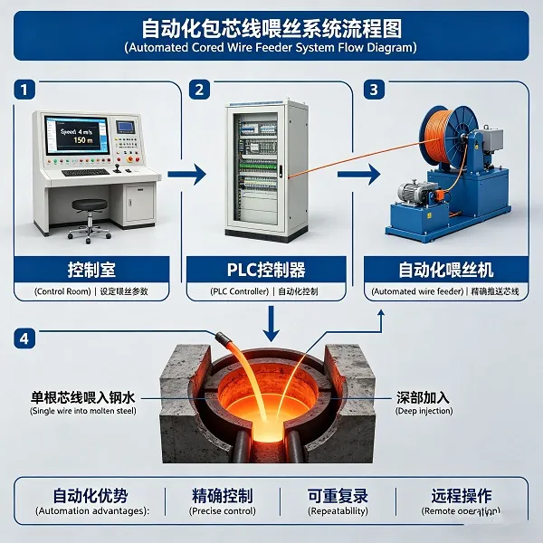 Sistem penyuap wayar teras automatik untuk pengaloian tepat - Bright Alloys