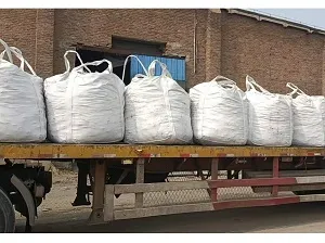 truck loaded with silicon metal bags