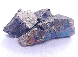 Close up appearance of high carbon ferro manganese 70% lump showing surface texture and shape