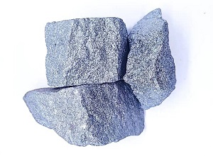 Ferro silicon 72% lump showing metallic luster, surface texture, typical lump shape