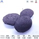 Silicon briquette 70% appearance showing typical pillow-shaped briquette, dark gray color, smooth surface texture,with chemical composition specifications table below