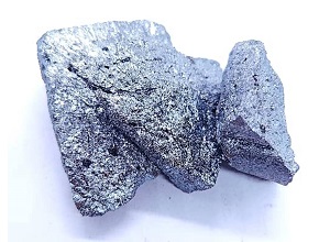 Silicon metal 441 lump appearance showing metallic luster, silver-gray color, typical irregular lump shape - Bright Alloys