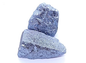 Silicon metal 97% lump appearance showing metallic luster, silver-gray color, typical irregular lump shape - Bright Alloys